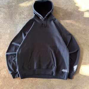 90s black blank hoodie